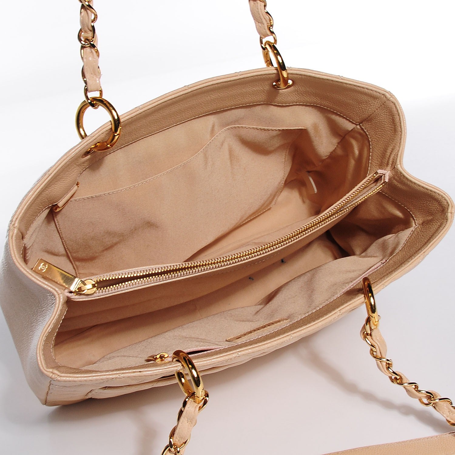 Chanel Caviar Quilted Grand Shopping Tote GST Beige Clair 5 of 8