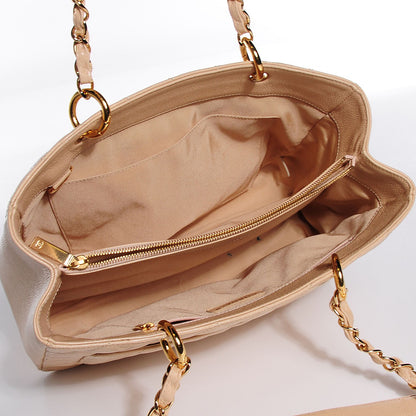 Chanel Caviar Quilted Grand Shopping Tote GST Beige Clair 5 of 8