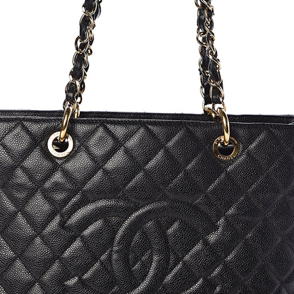 Chanel Caviar Quilted Grand Shopping Tote GST Black 8 of 10