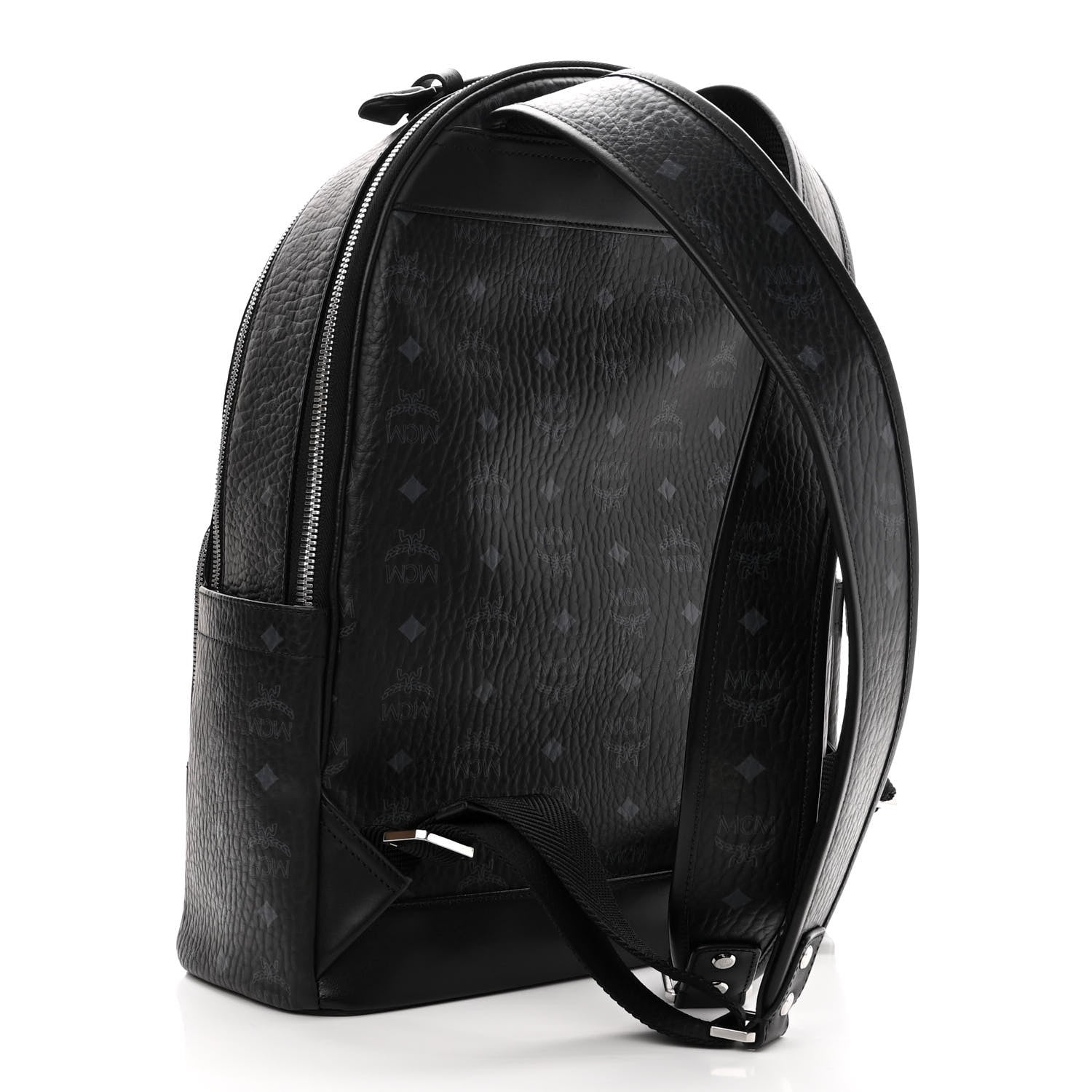 MCM Visetos Medium Stark Backpack Black 3 of 9
