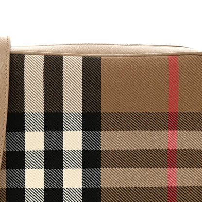 Burberry Calfskin House Check Small Camera Bag Chestnut Beige 7 of 10