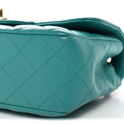 Chanel Caviar Quilted Mini Rectangular Flap Turquoise 10 of 10