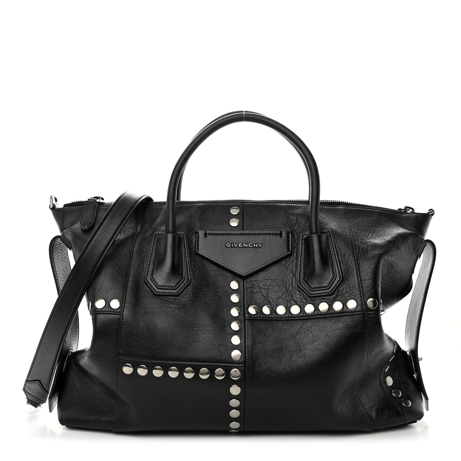 Givenchy Smooth Calfskin Medium Studded Soft Antigona Black 1 of 9