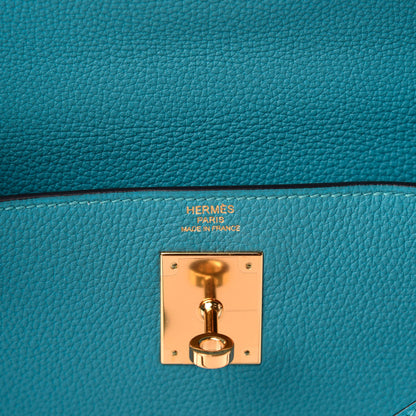Hermes Togo Kelly Retourne 28 Turquoise 8 of 11