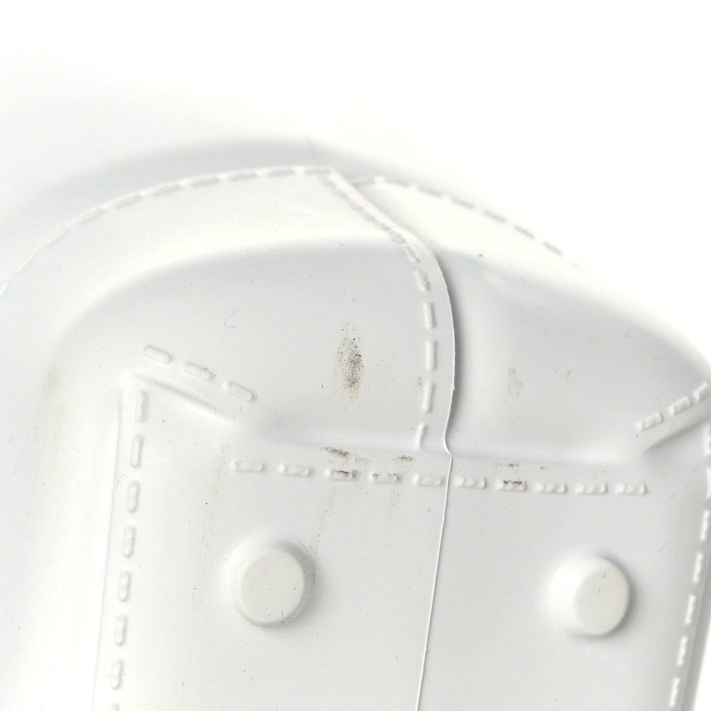Rubber Intrecciato Mini Arco Tote White