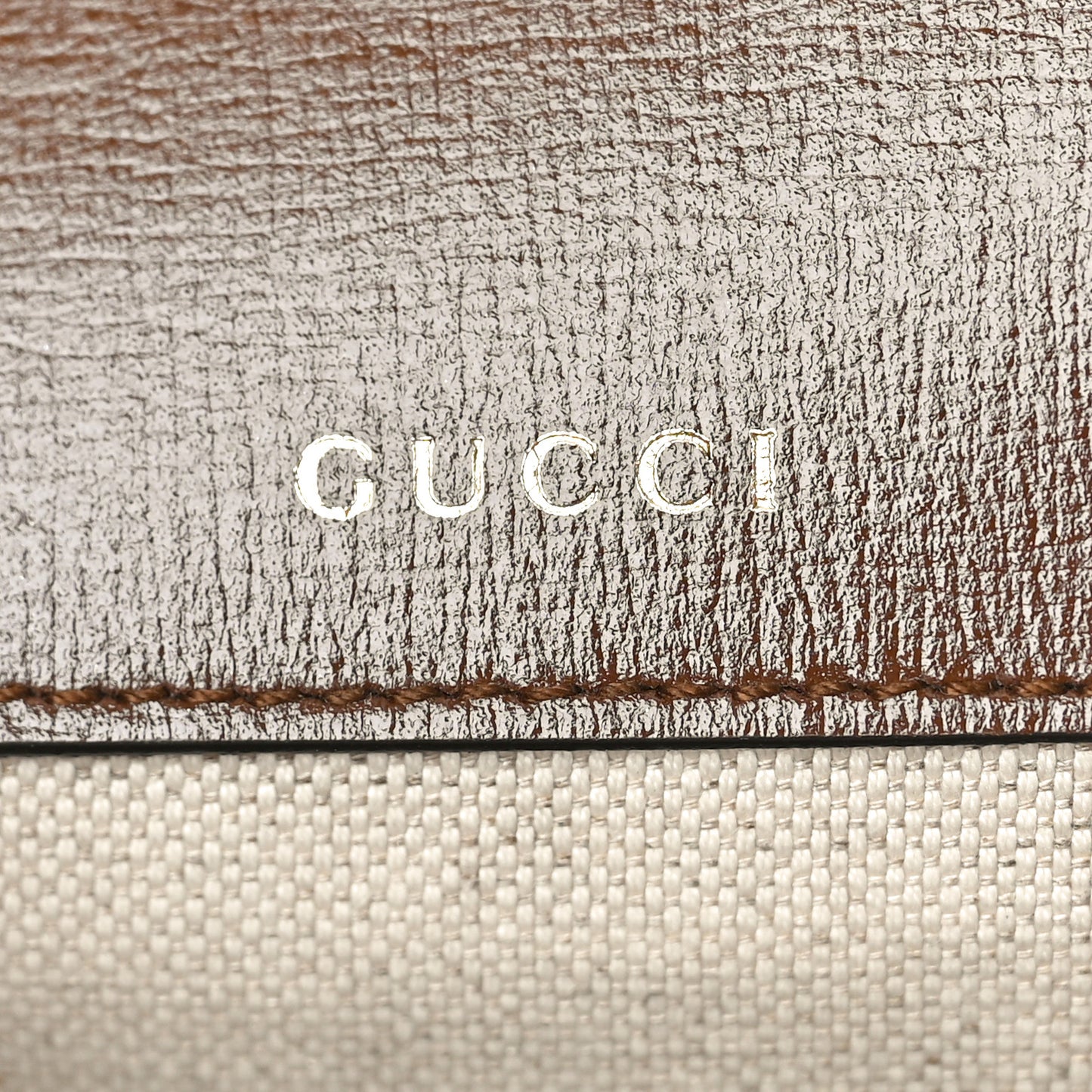GG Supreme Monogram Web Mini Horsebit 1955 Shoulder Bag Beige Brown Sugar