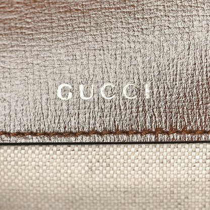Gucci GG Supreme Monogram Web Mini Horsebit 1955 Shoulder Bag Beige Brown Sugar 6 of 10