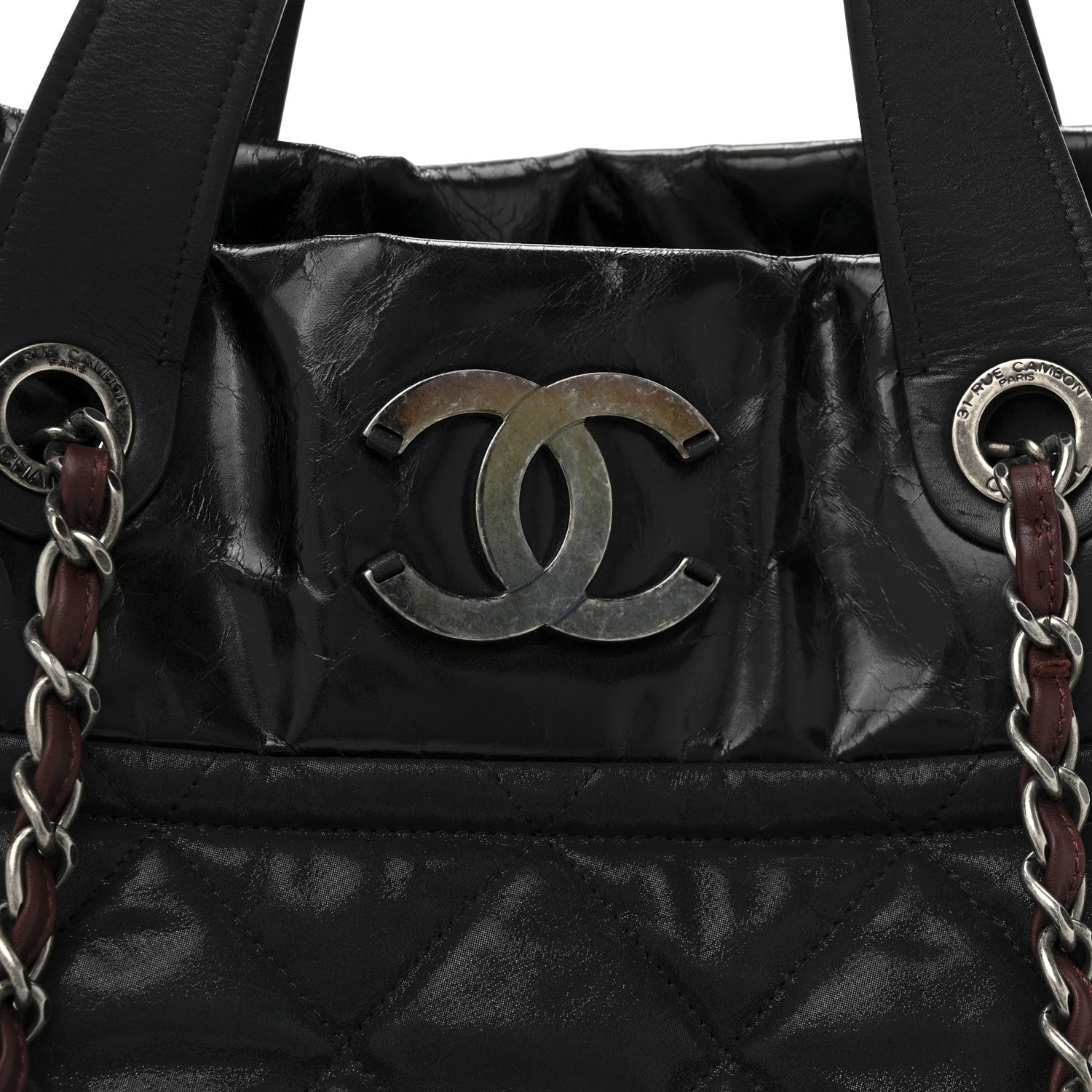 Chanel Iridescent Calfskin Small In The Mix Tote Black 8 of 10