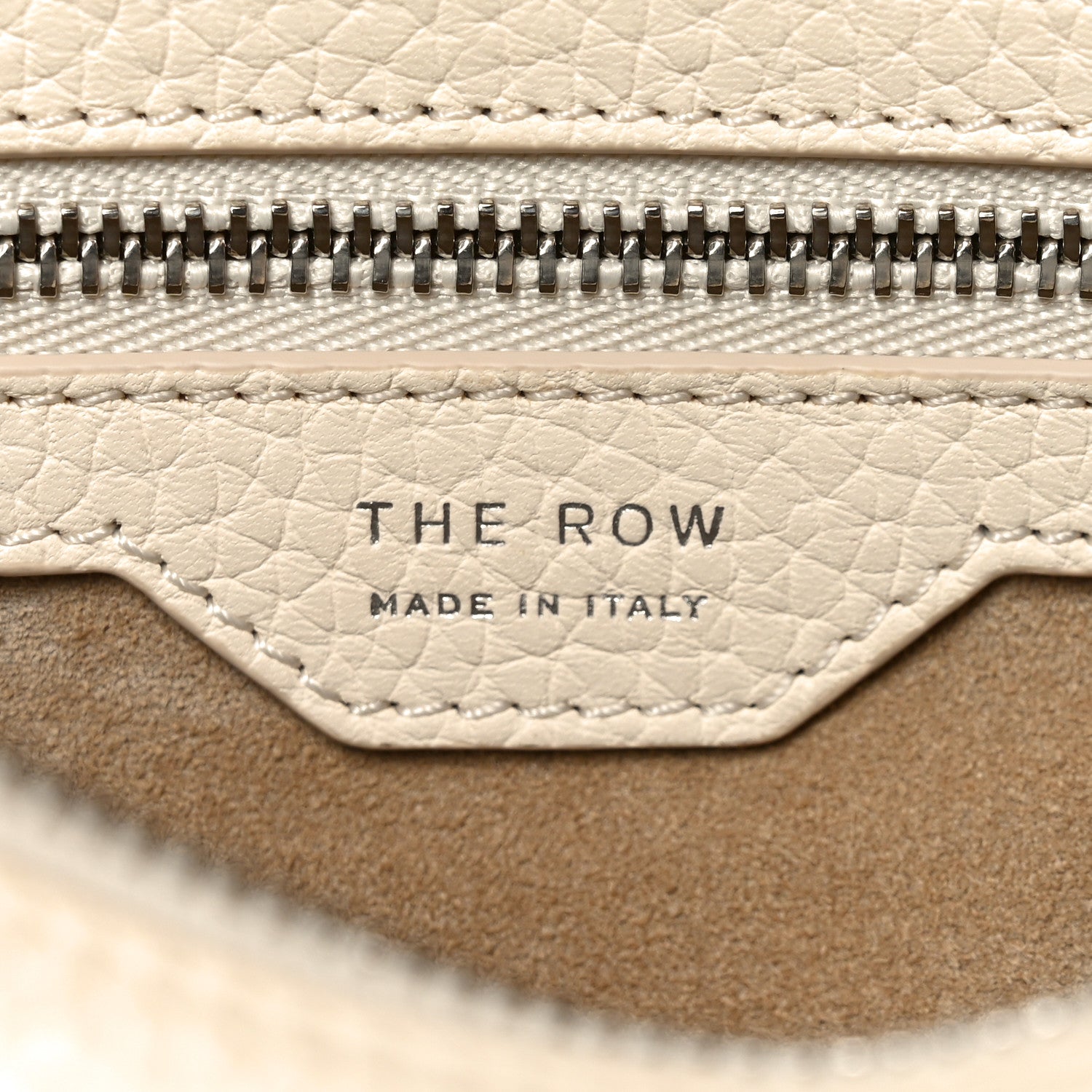 The Row Grained Calfskin Medium Portfolio Tote Ivory 6 of 10