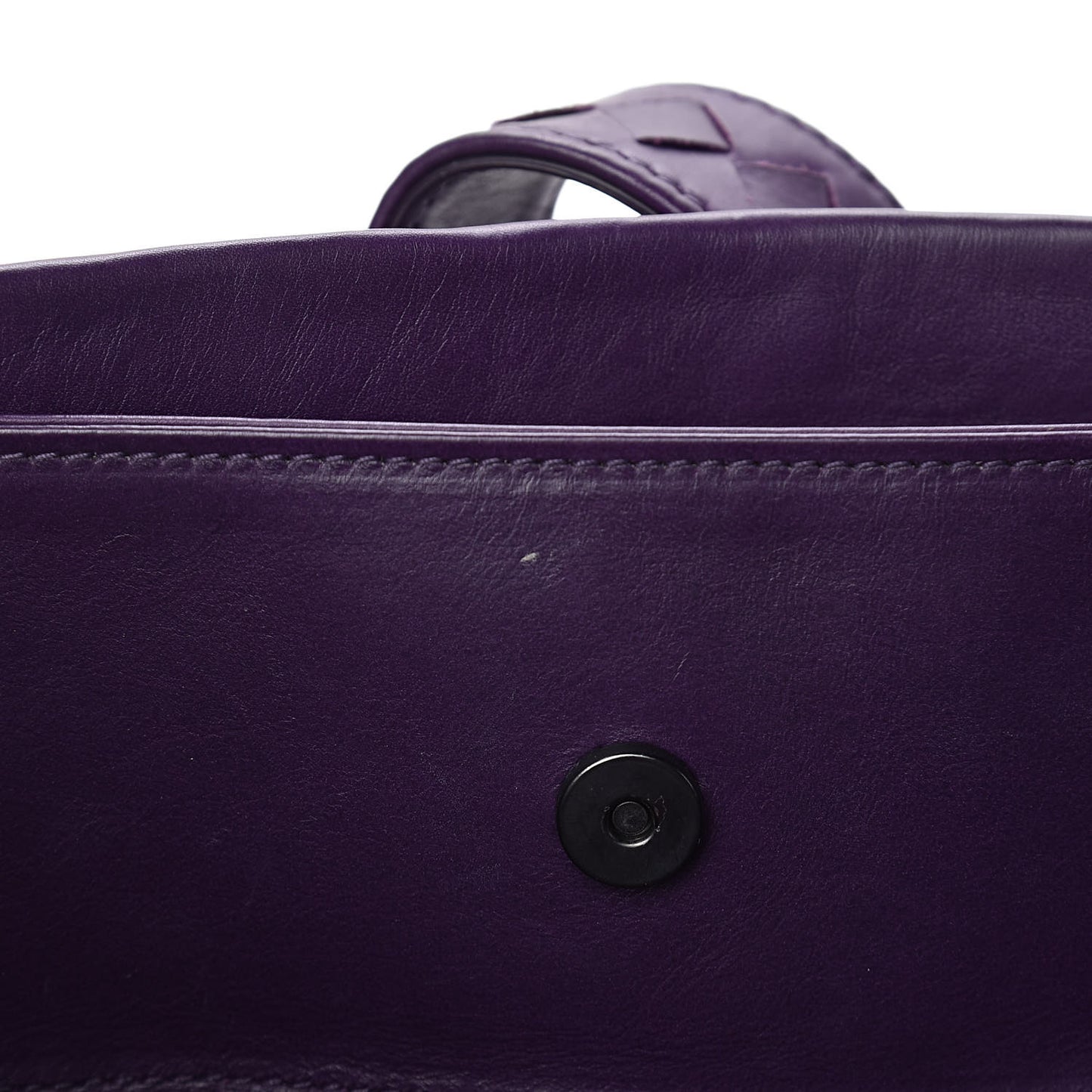 Nappa Intrecciato Medium Roma Tote Plum