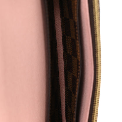 Louis Vuitton Damier Ebene Emilie Wallet Rose Ballerine 5 of 7