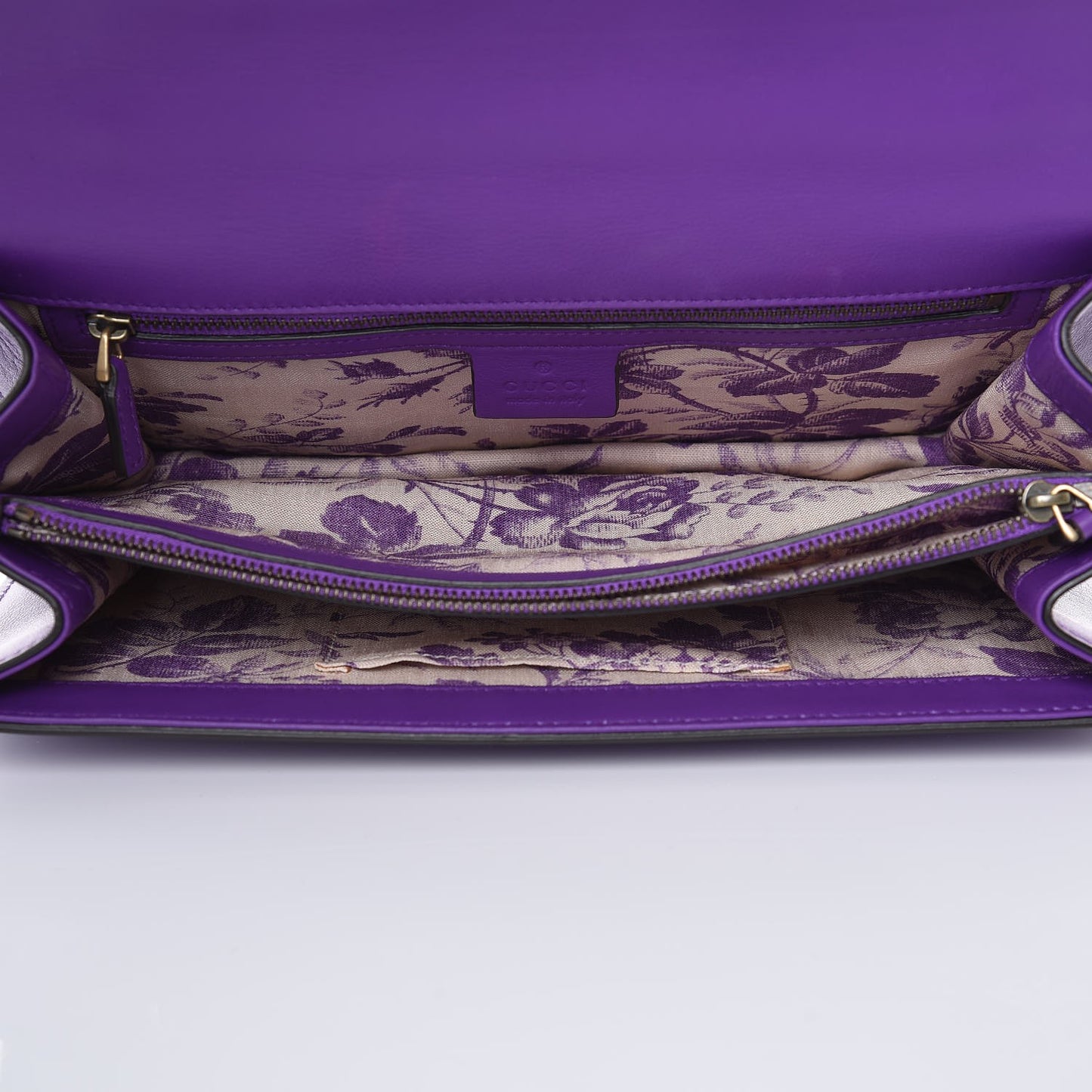 Calfskin Animalier Shoulder Bag Purple