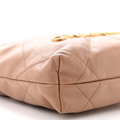 Chanel Shiny Calfskin Quilted Mini Chanel 22 Dark Beige 9 of 13