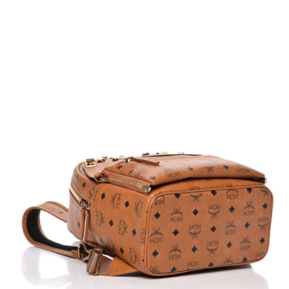 MCM Visetos Studded Small Dual Stark Backpack Cognac 6 of 11