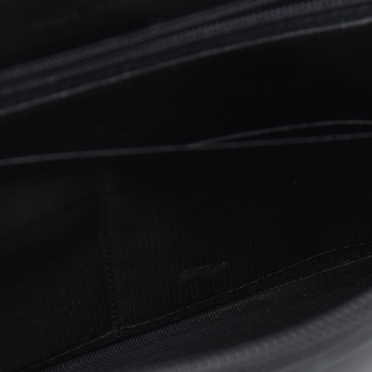 Tessuto Nylon Quilted Zip Around Wallet Black