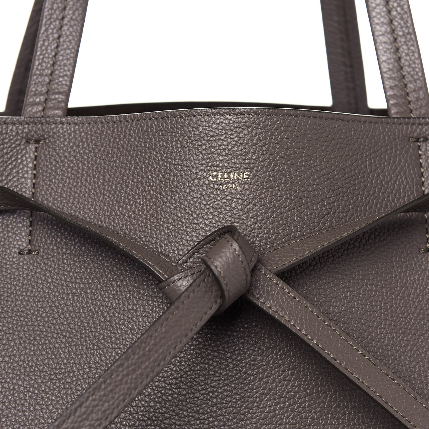 Soft Grained Calfskin Medium Belt Cabas Phantom Taupe
