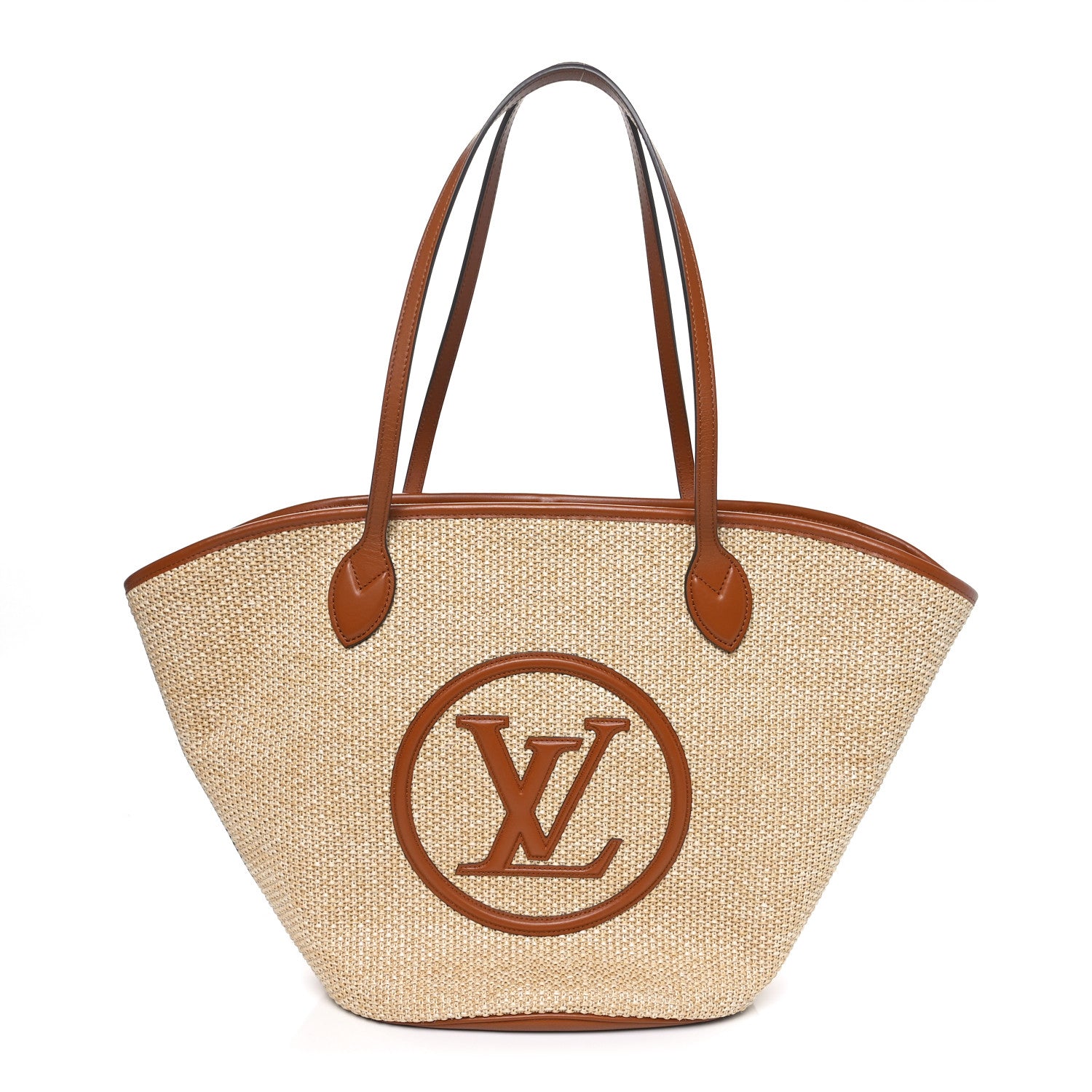 Louis Vuitton Raffia Saint Jacques Tote Caramel 1 of 11