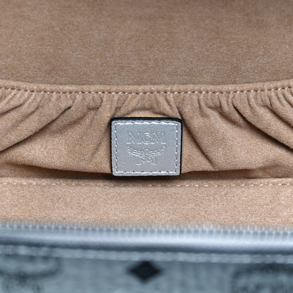 MCM Metallic Visetos Vanity Case Silver 6 of 10