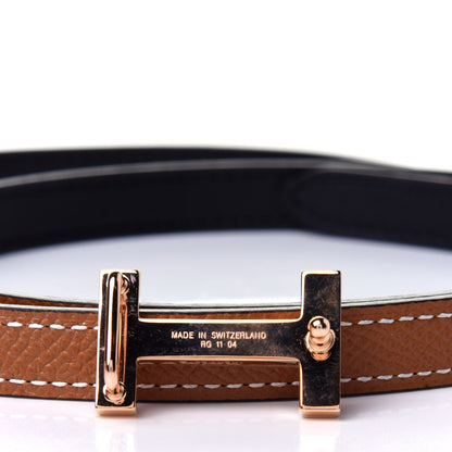 Hermes Swift Epsom 13mm Focus Belt H Belt 80 Black Gold 4 of 5