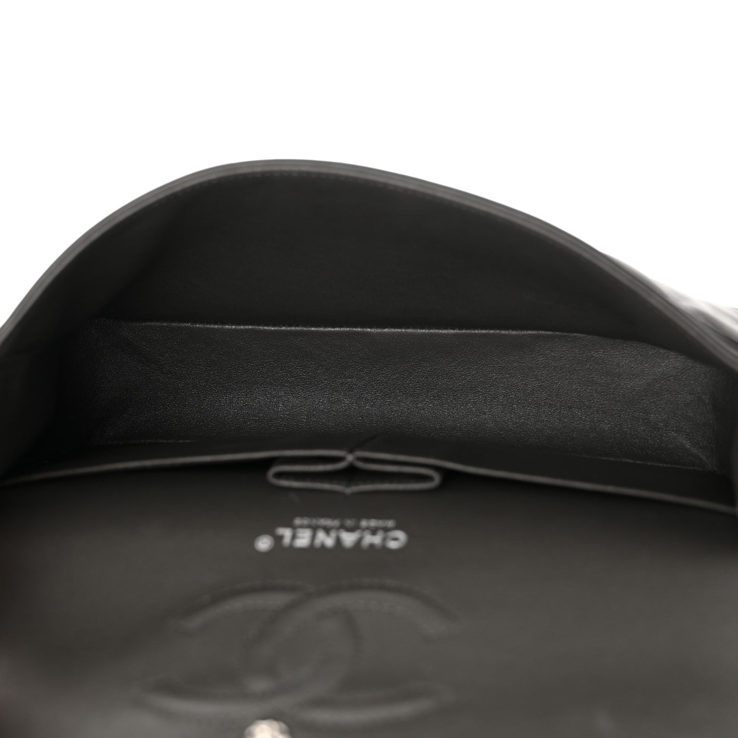 Lambskin Quilted Medium Double Flap Dark Grey