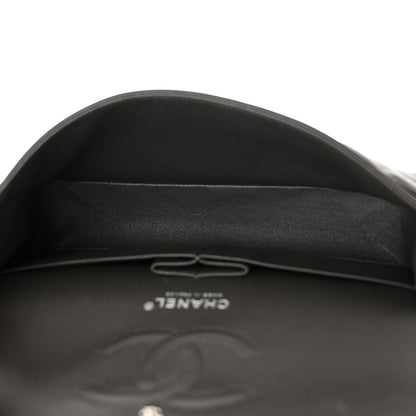 Chanel Lambskin Quilted Medium Double Flap Dark Grey 5 of 11