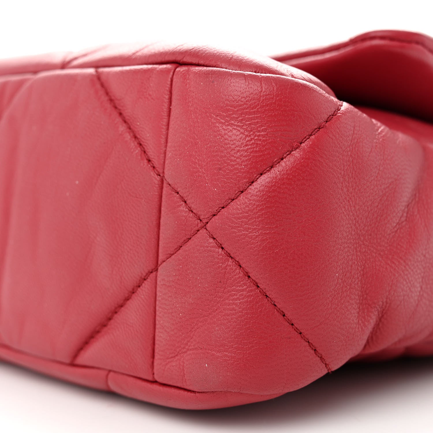 Chanel Goatskin Quilted Medium Chanel 19 Flap Red 10 of 12