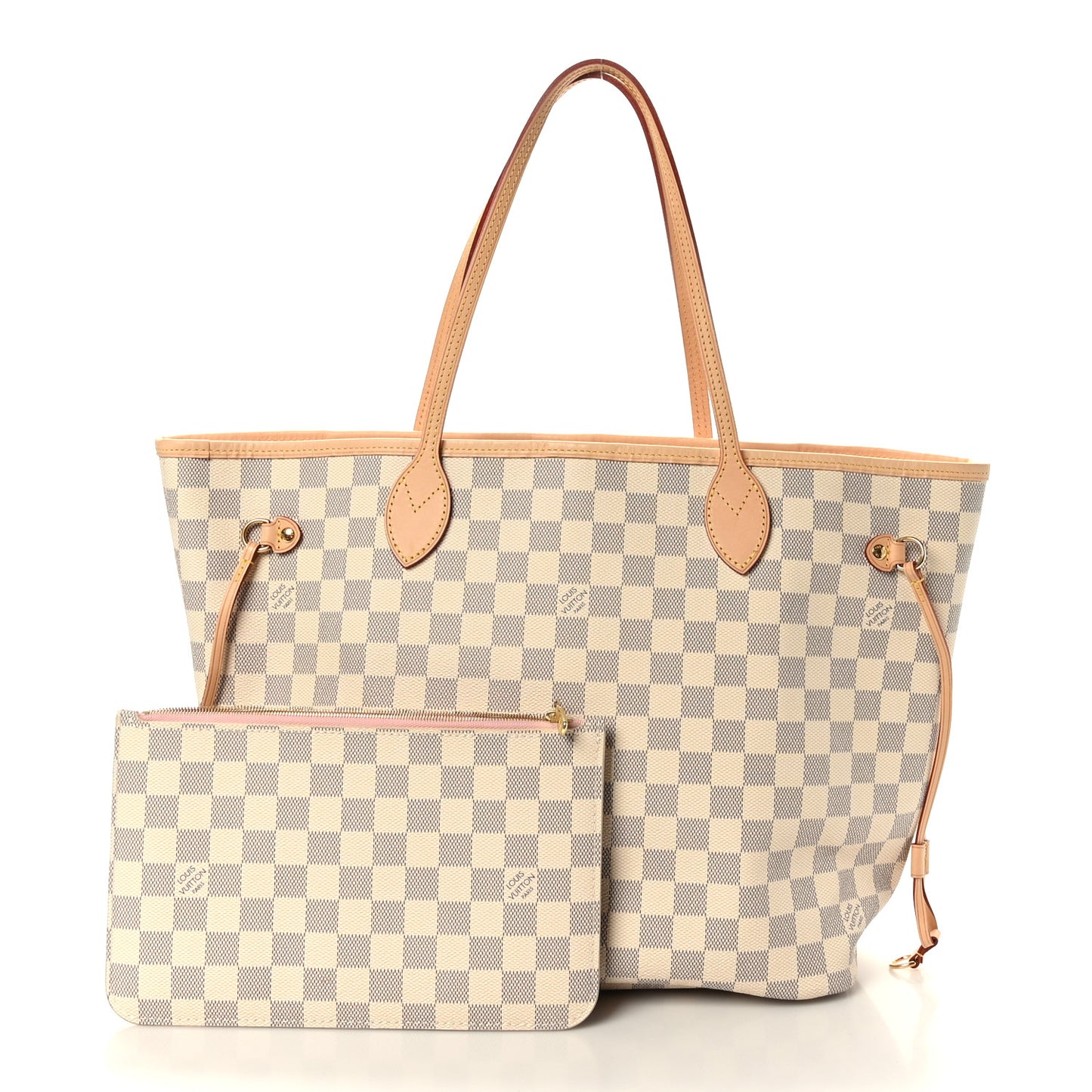 Damier Azur Neo Neverfull MM Rose Ballerine