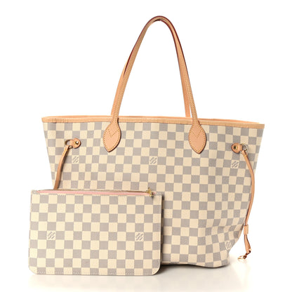 Louis Vuitton Damier Azur Neo Neverfull MM Rose Ballerine 3 of 9