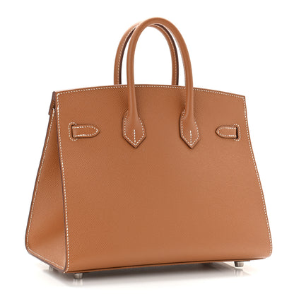 Hermes Madame Calfskin Birkin Sellier 25 Gold 3 of 11