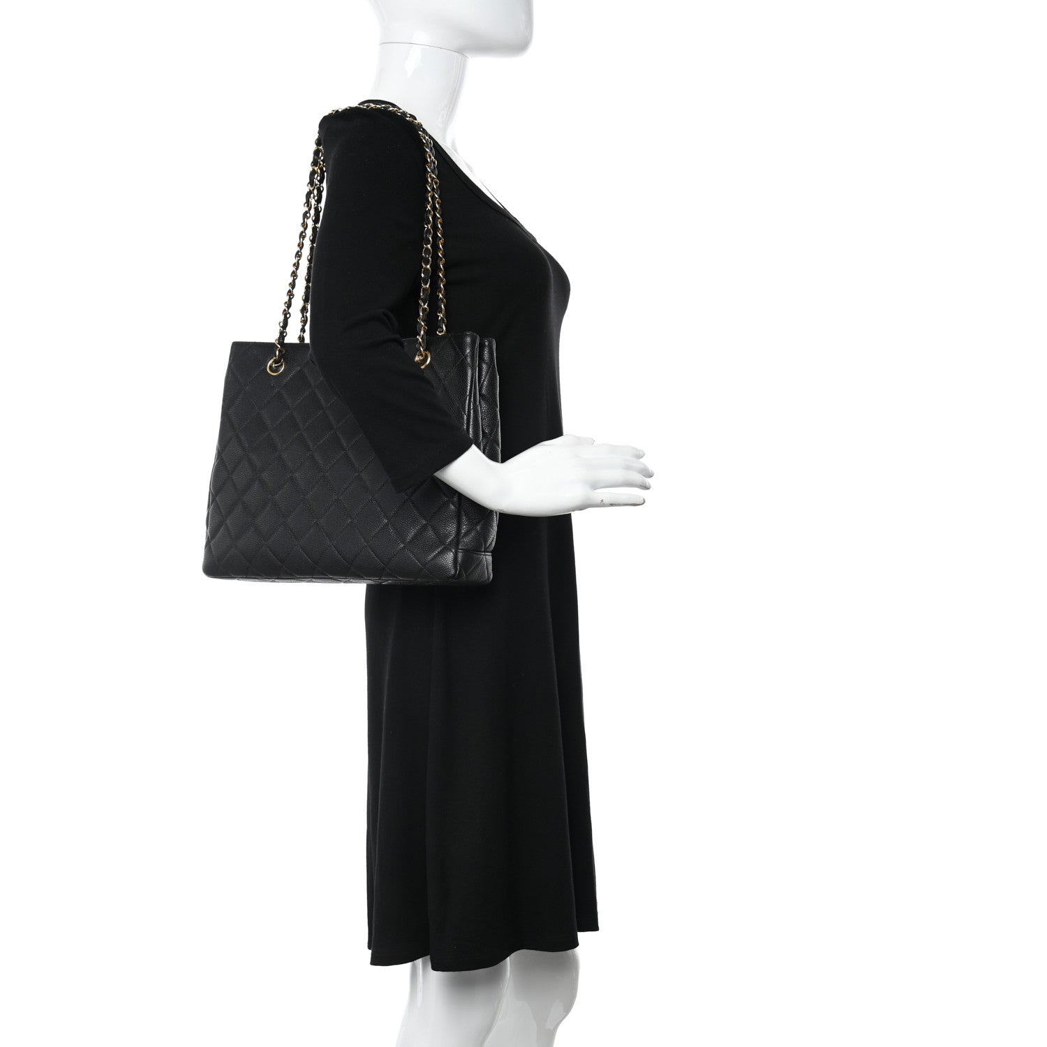 Chanel Caviar Quilted Shopper Tote Black 2 of 11