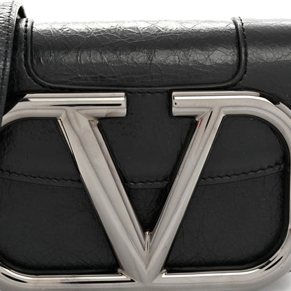 Valentino Garavani Brushed Calfskin Small Supervee Crossbody Bag Black 7 of 9