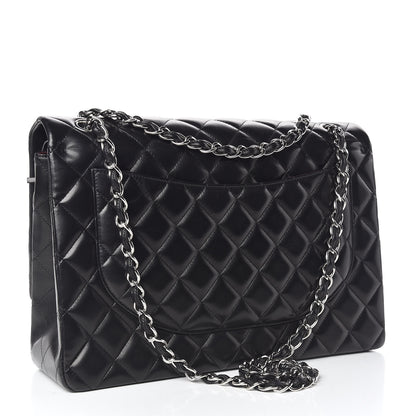 Chanel Lambskin Quilted Maxi Double Flap Black 3 of 12