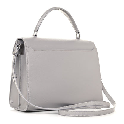 Saint Laurent Grain de Poudre Medium Classic Monogram Cassandra Top Handle Granite 3 of 15