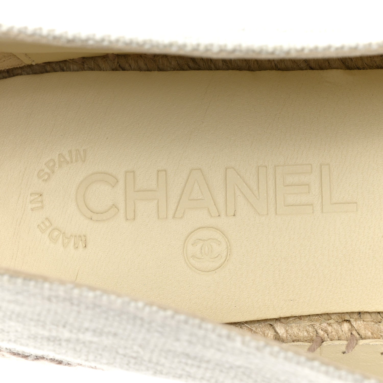 Chanel Linen CC Espadrilles 42 Beige Black 8 of 9