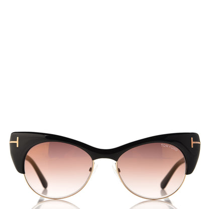 Tom Ford Lola Cat Eye Sunglasses TF387 Black 2 of 9