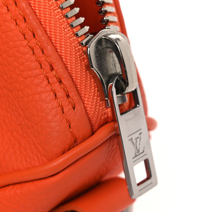 Louis Vuitton Grained Calfskin Aerogram Keepall XS Orange 12 of 13