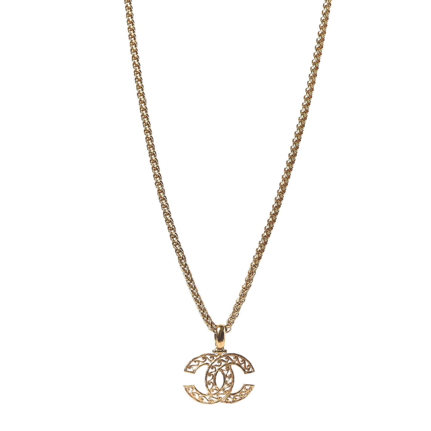 CC Pendant Necklace Gold
