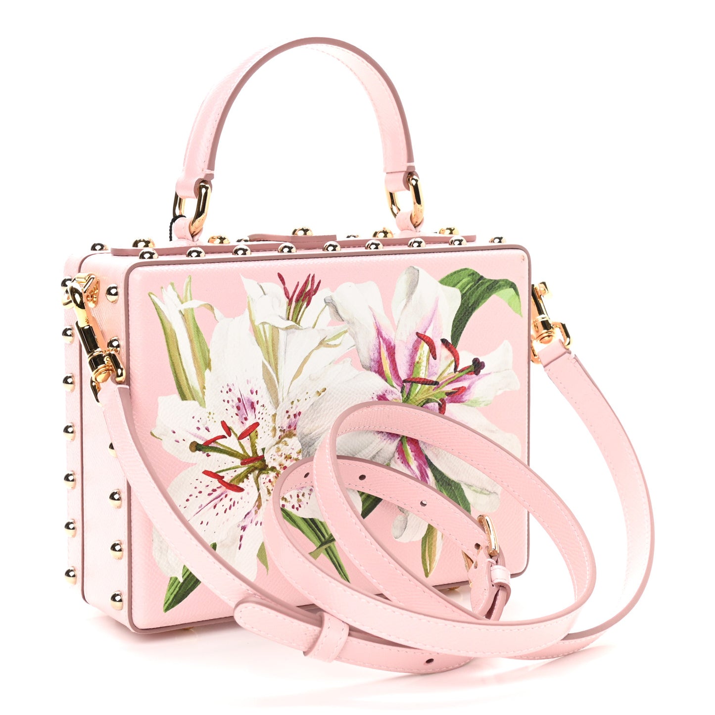 Dauphine Crystal Embellished Lily Box Bag Pink
