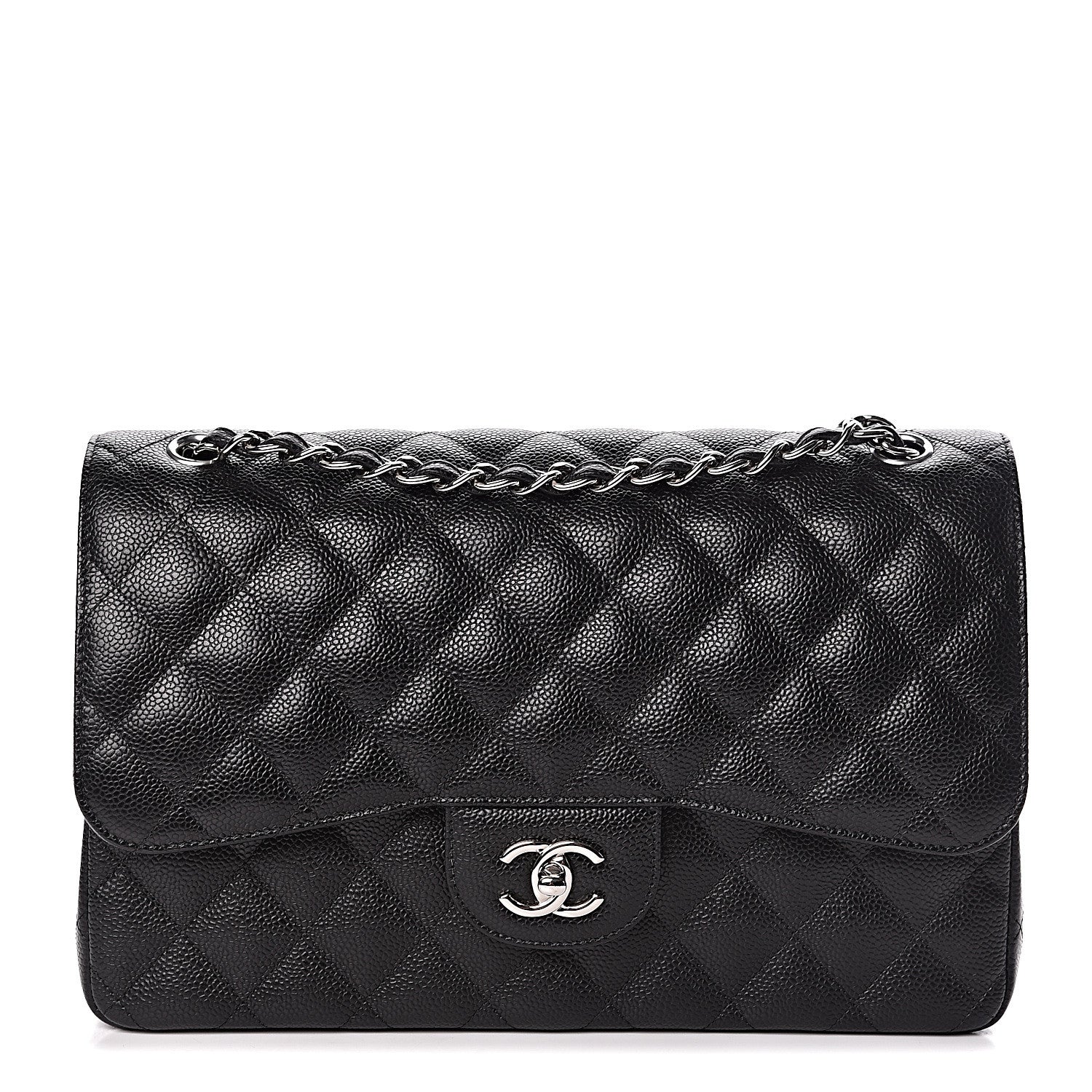 Chanel Caviar Quilted Jumbo Double Flap Black 1 of 10