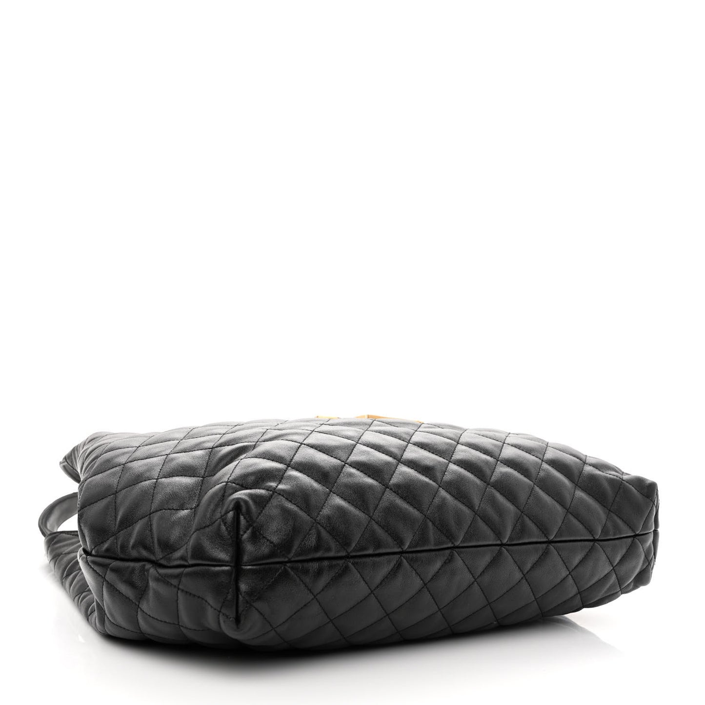 Lambskin Quilted Maxi Icare Shopping Tote Black