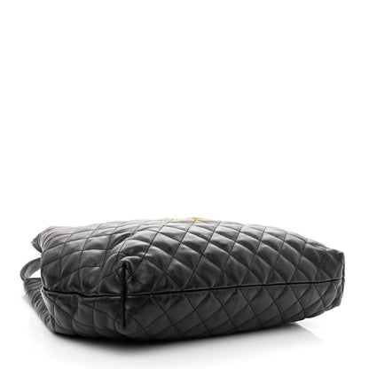 Saint Laurent Lambskin Quilted Maxi Icare Shopping Tote Black 5 of 12