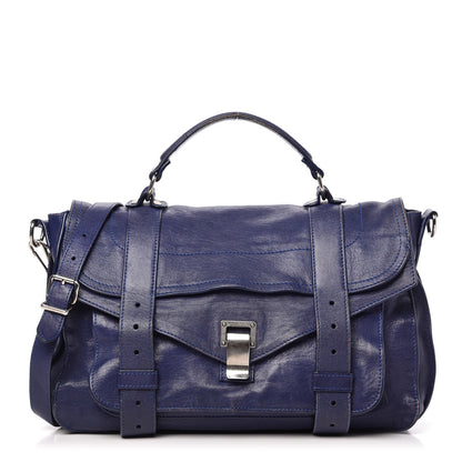 Proenza Schouler Lambskin Medium PS1 Satchel Cobalt Blue 1 of 15