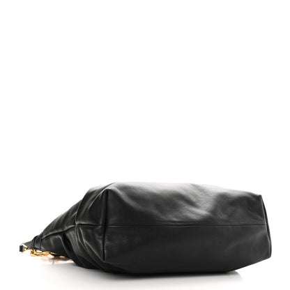 Jimmy Choo Soft Calfskin Medium Diamond Hobo Black 4 of 9