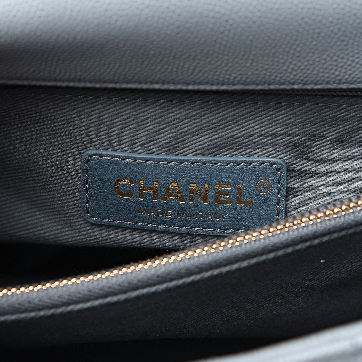 Caviar Quilted Small Coco Handle Flap Blue