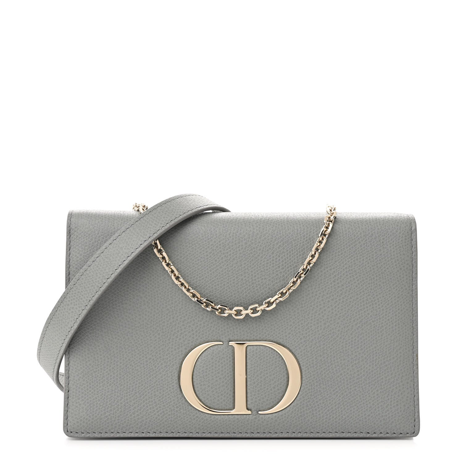 Christian Dior Calfskin 30 Montaigne 2 in 1 Pouch Grey 1 of 10