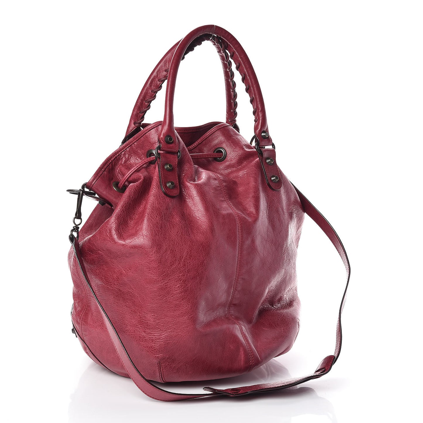 Agneau Classic Hardware Pompon Pourpre