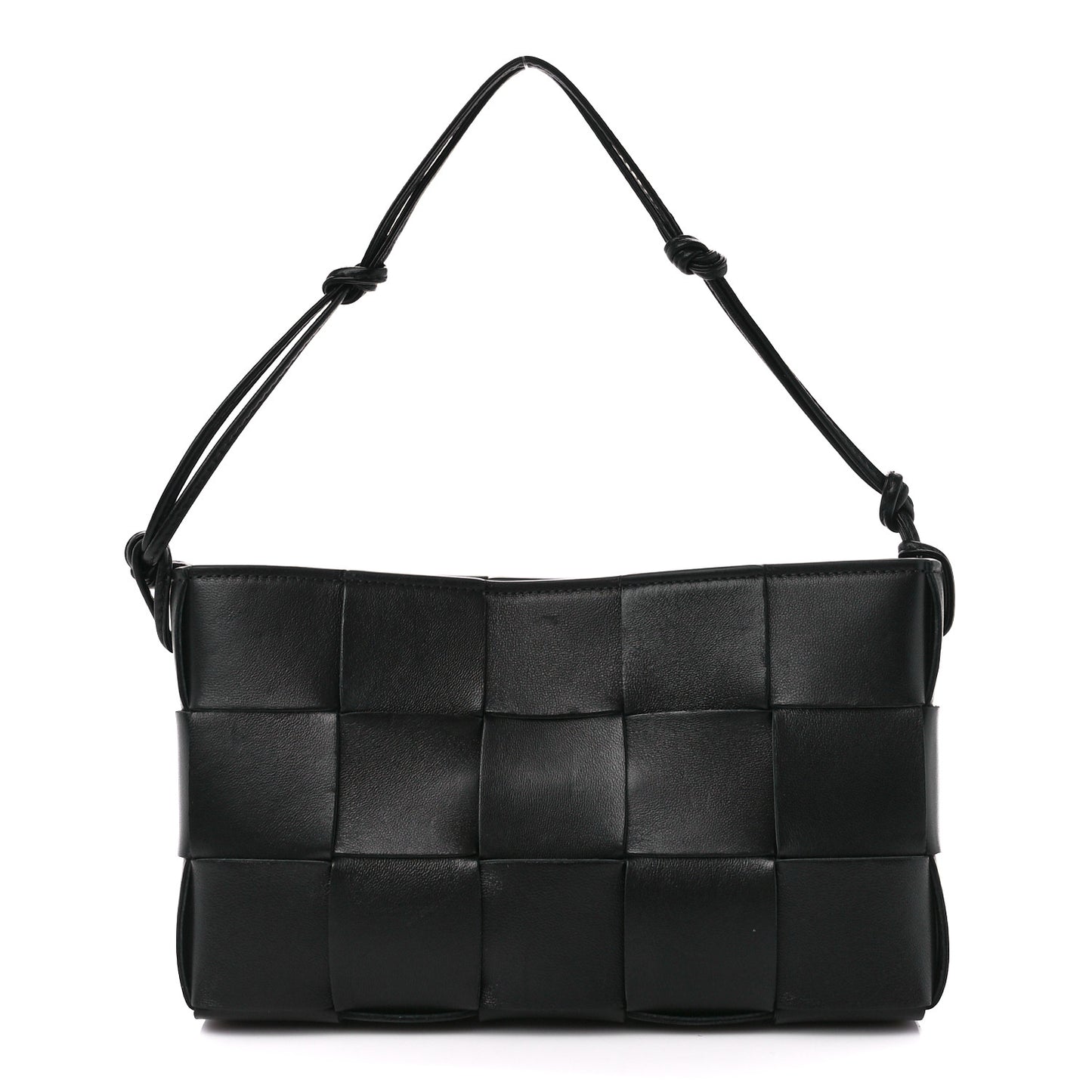 Calfskin Maxi Intrecciato Cassette Pouch On Strap Black