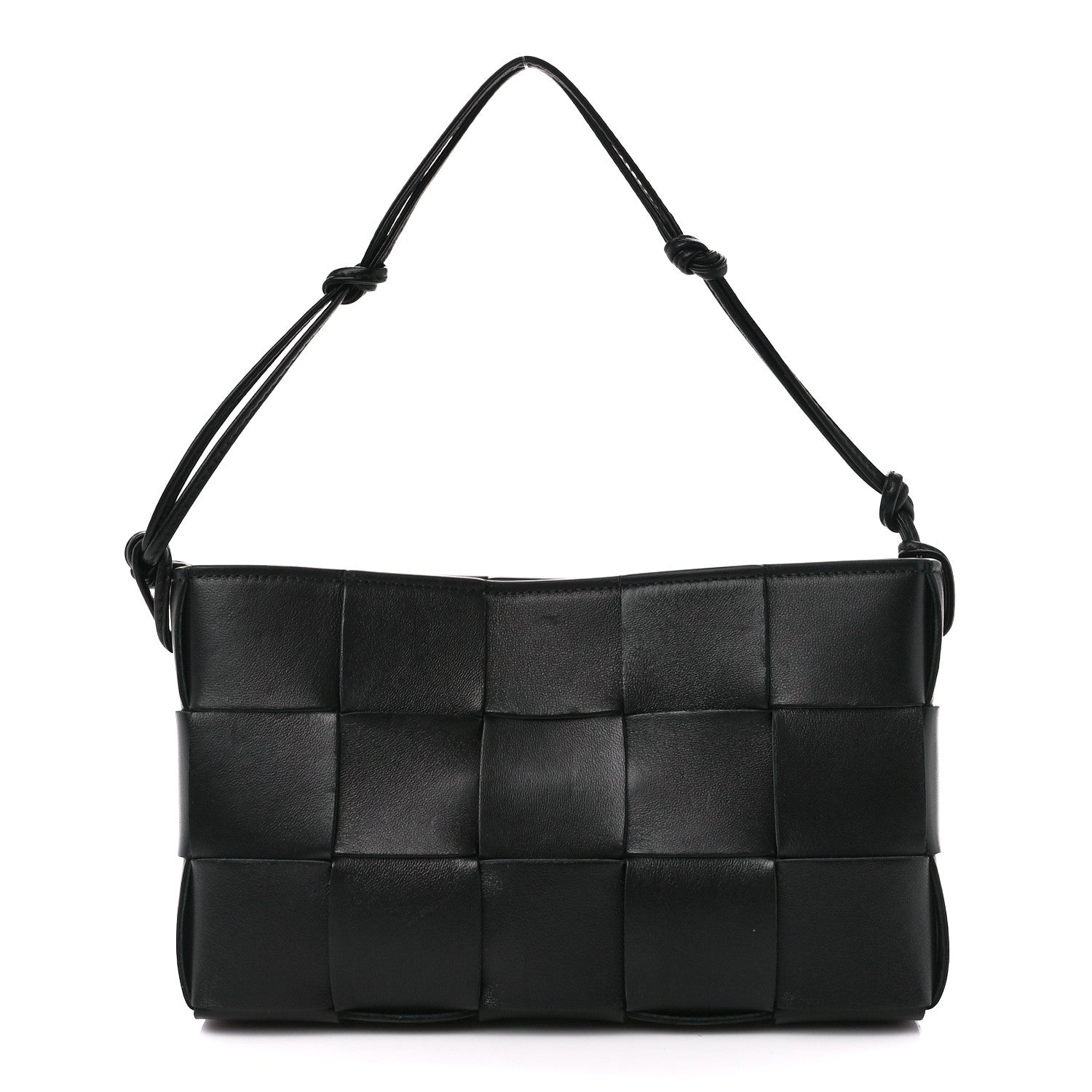 Bottega Veneta Calfskin Maxi Intrecciato Cassette Pouch On Strap Black 1 of 11
