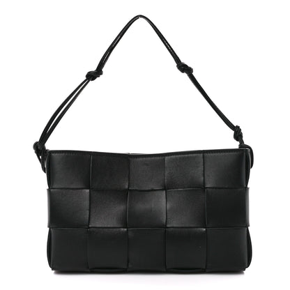 Bottega Veneta Calfskin Maxi Intrecciato Cassette Pouch On Strap Black 1 of 11