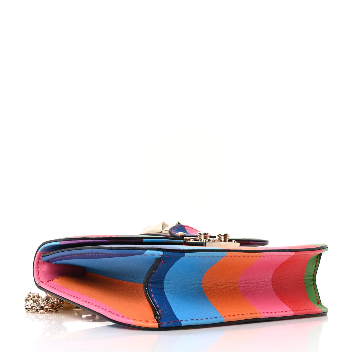Vitello 1973 Small Glam Lock Rockstud Flap Multicolor